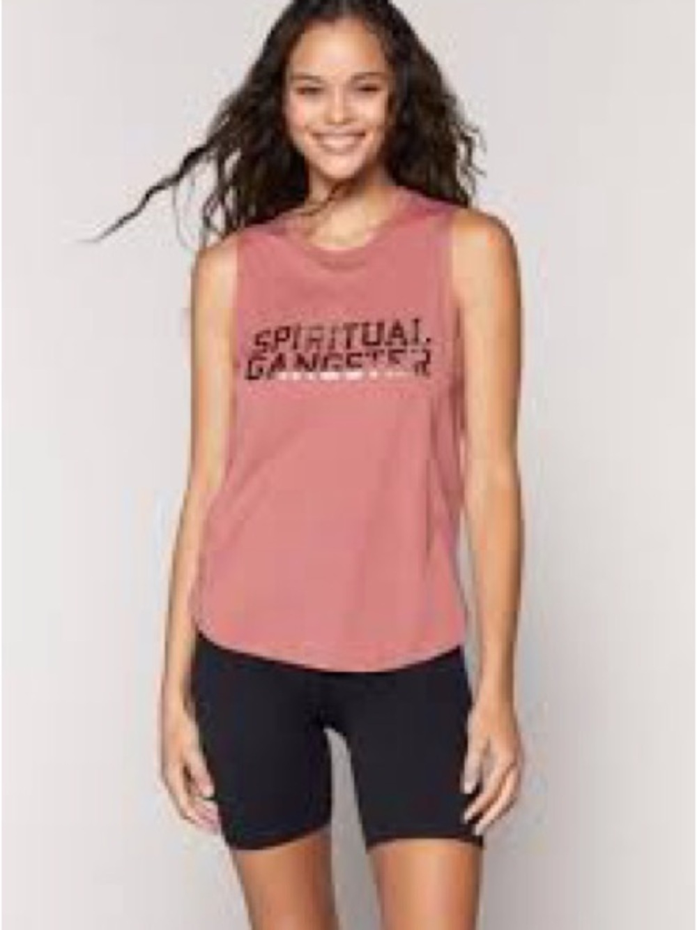 Spiritual Gangster Women's SG Varsity Muscle Tank Top soft jersey fabric small